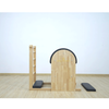 Design in pelle a botte con scala per pilates in legno di quercia